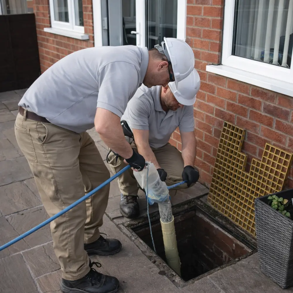 Blocked drain repair service in Epsom